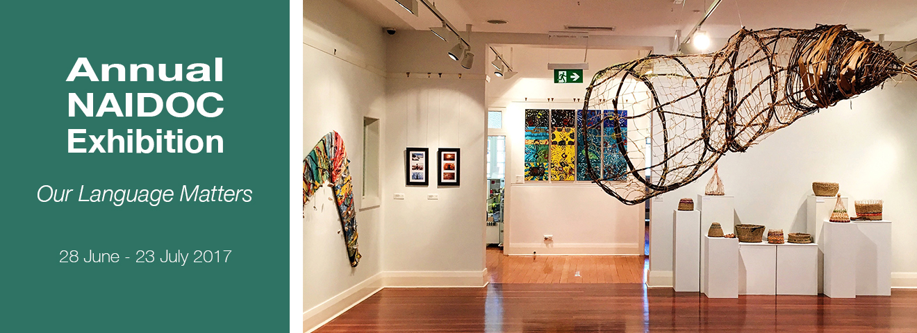 Gallery installation of Annual NAIDOC 2016 exhibition